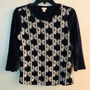 J. Crew Embroidered Blouse